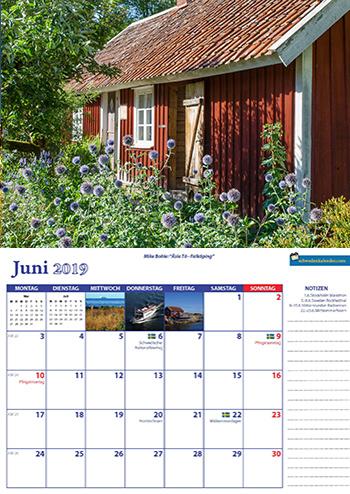 Schwedenkalender 2019  www.schwedenkalender.com