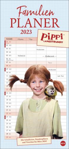 Pippi Langstrumpf Familienplaner 2023 - Heye