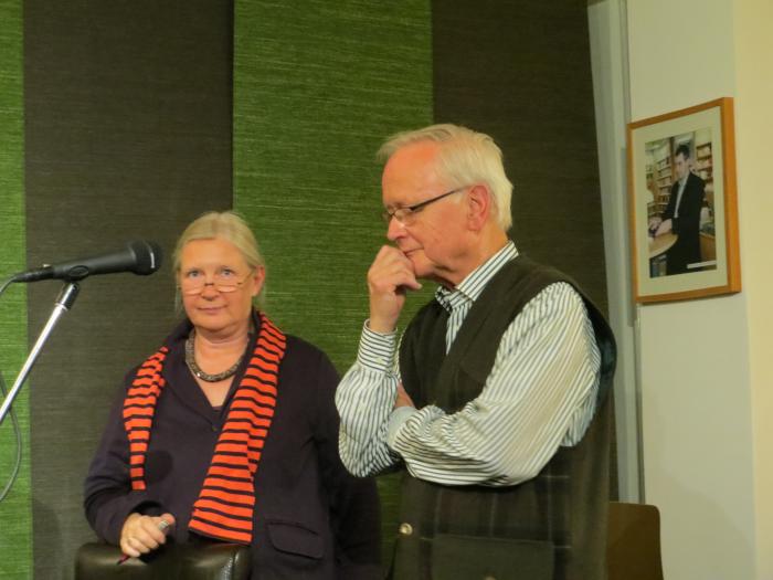 Ulrike Srkny (NDR Kultur) und Klaus Eberitzsch (Leuenhagen & Paris)  Wolfgang Sander