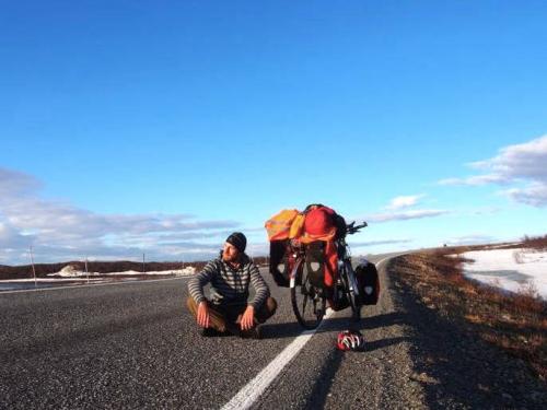 Philipp Wichmann auf dem Weg zum Nordkap   Philipp Wichmann